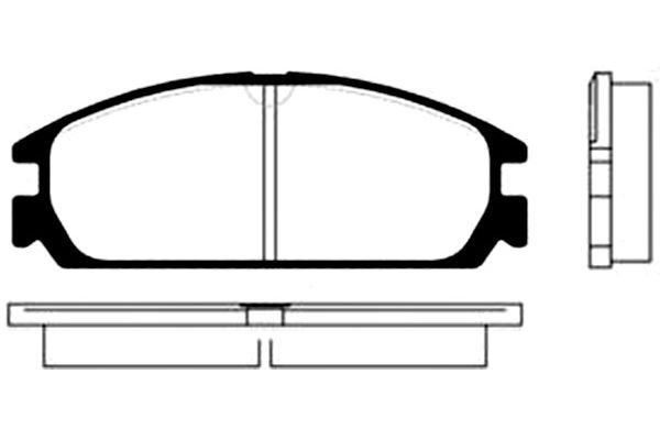 KAVO PARTS Комплект тормозных колодок, дисковый тормоз BP-2020